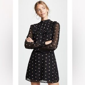 WAYF | Black floral mini dress | Size S